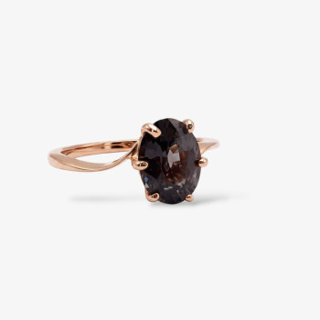 Bague "Caprice" Spinelle gris Or Rose 750 -18 carats