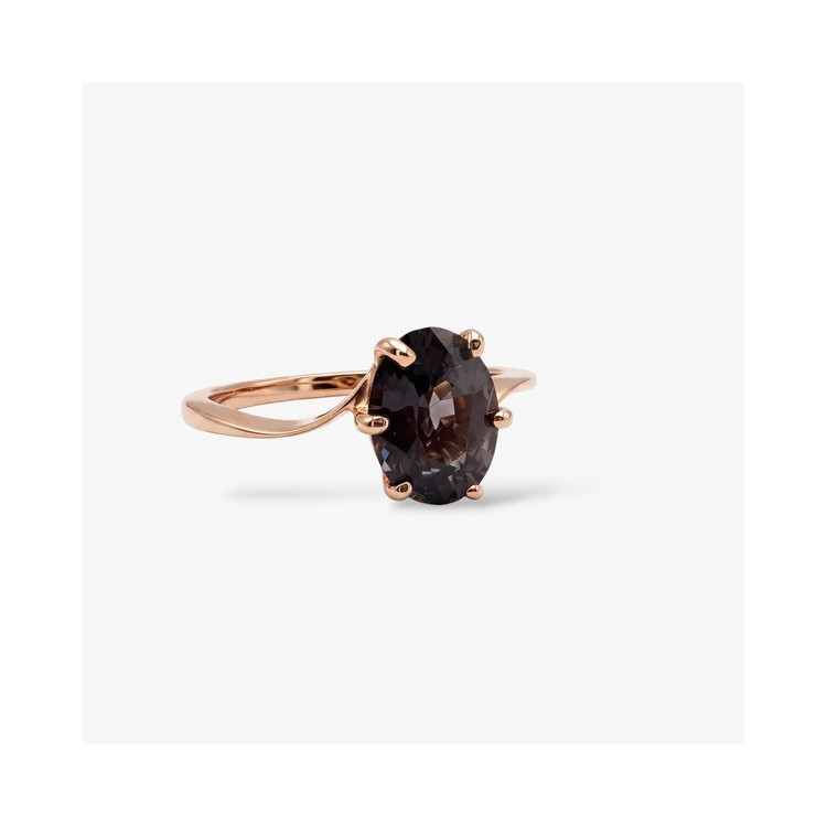 Bague "Caprice" Spinelle gris Or Rose 750 -18 carats