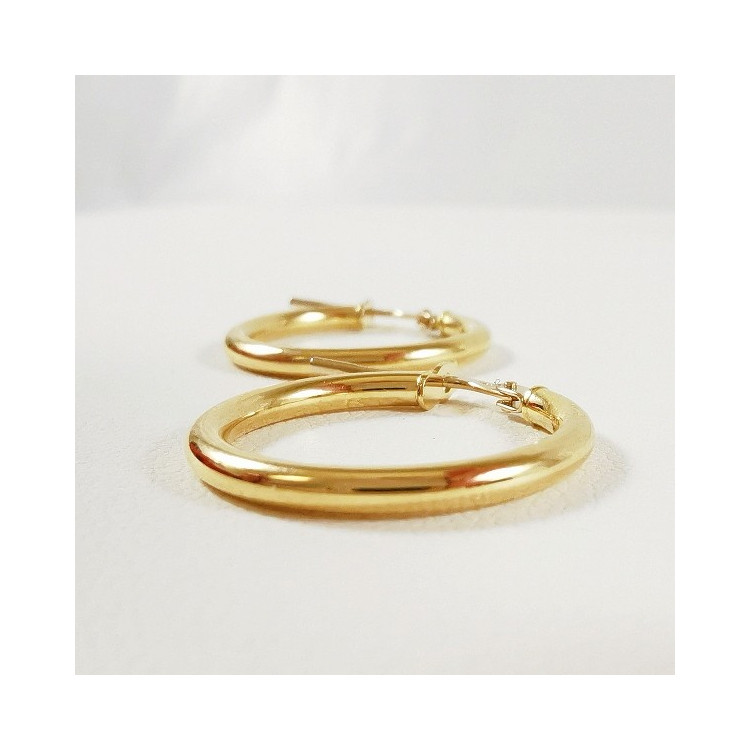 Créoles Moyen Modèle Or jaune 750 - 18 carats