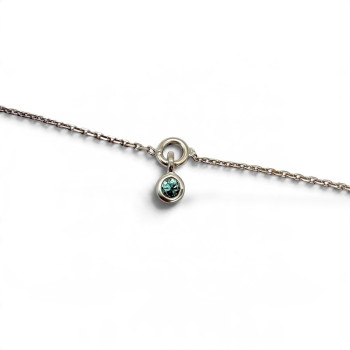 Bracelet "ÉMOTION" Saphir Bleu  Vert Or Blanc 750 - 18 carats