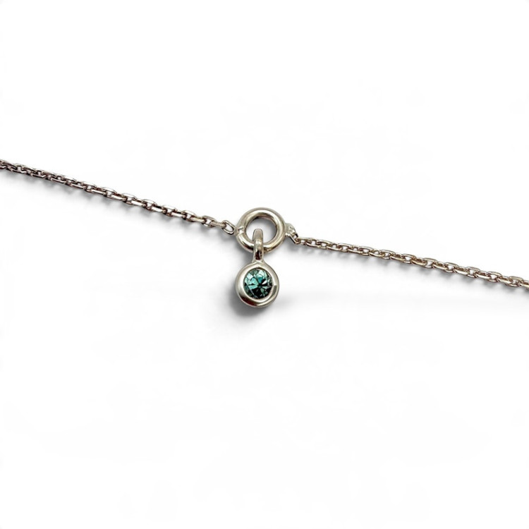 Bracelet "ÉMOTION" Saphir Bleu  Vert Or Blanc 750 - 18 carats