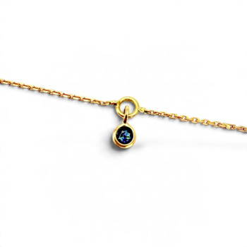 Bracelet "ÉMOTION" Saphir Bleu Vert Or Jaune 750 - 18 carats