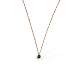 Collier "ÉMOTION" Saphir Bleu Vert Or Jaune 750 - 18 carats
