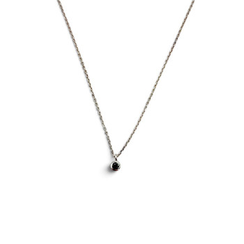 Collier "ÉMOTION" Saphir Bleu Vert Or Blanc 750 - 18 carats
