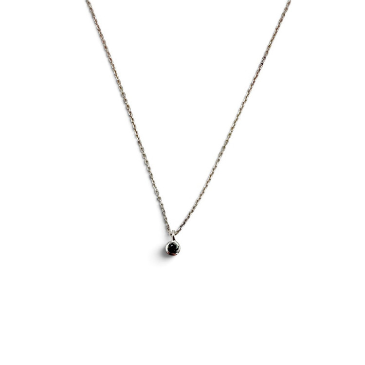Collier "ÉMOTION" Saphir Bleu Vert Or Blanc 750 - 18 carats