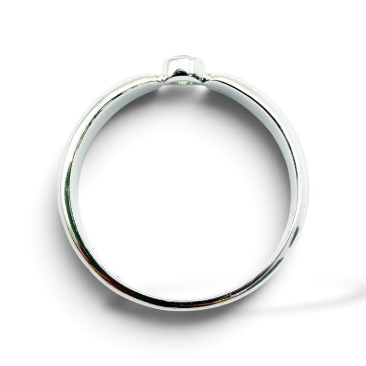 Bague "ÉMOTION" Saphir Bleu Vert Or Blanc 750 - 18 carats