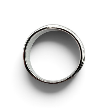 Bague froissée ondulée argent 925