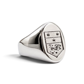 Chevalière Blason Argent 925