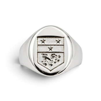 Chevalière Blason Argent 925