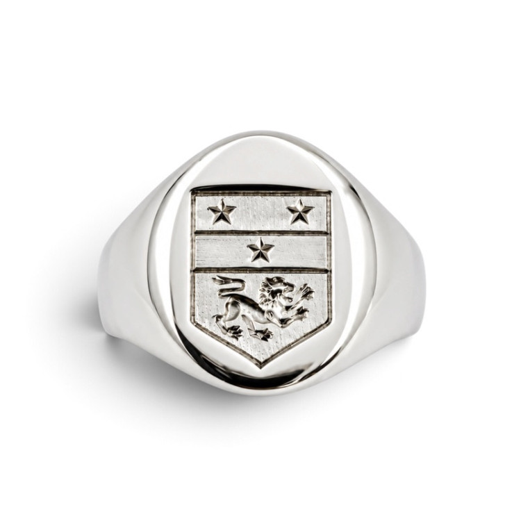 Chevalière Blason Argent 925