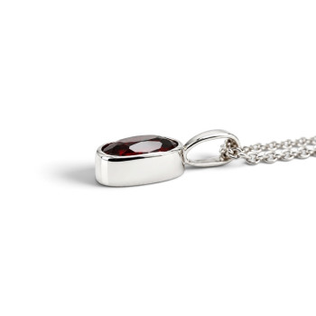 Collier pendentif grenat argent 925