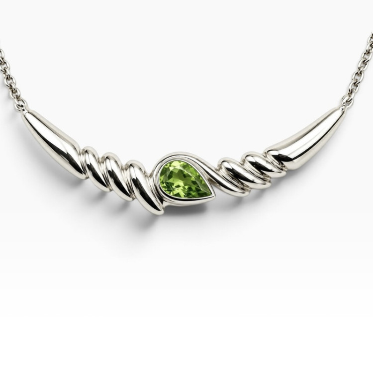 Collier Péridot Taille Poire Argent 925