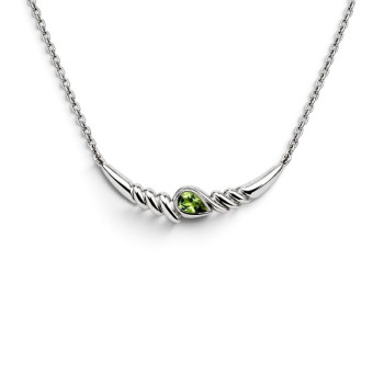 Collier Péridot Taille Poire Argent 925
