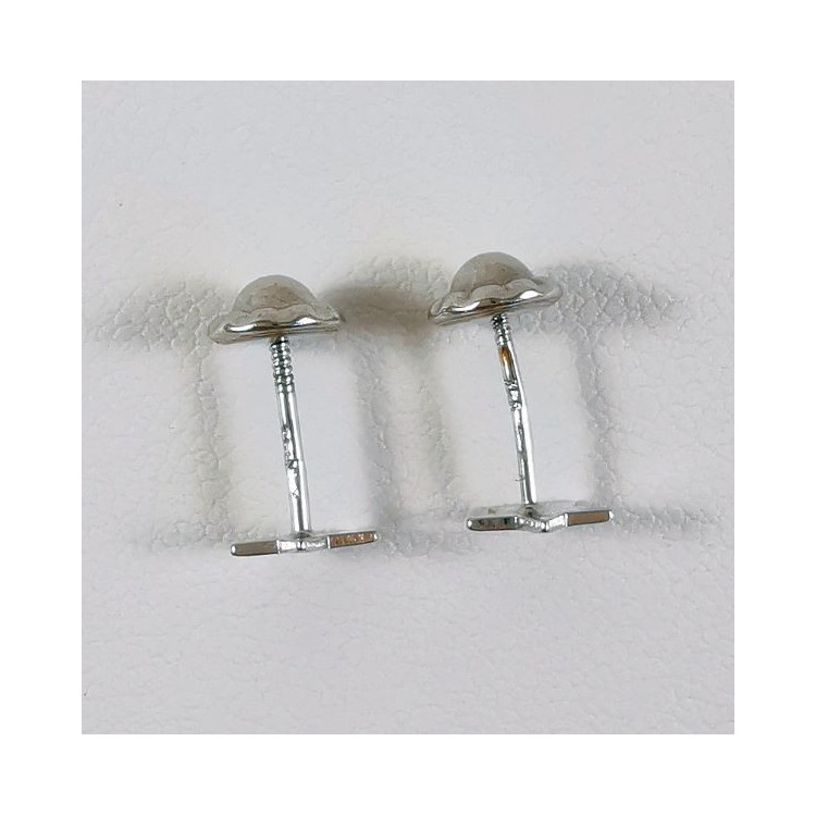 Boucles d'Oreilles Enfants Puces Etoile Or Blanc 750 - 18 carats