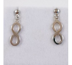 Boucles d'Oreilles Infini Or Blanc 750 - 18 carats