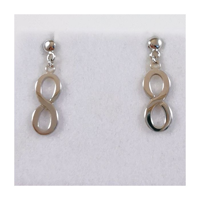 Boucles d'Oreilles Infini Or Blanc 750 - 18 carats Boucles d'Oreilles Infini Or Blanc 750 - 18 carats