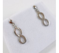 Boucles d'Oreilles Infini Or Blanc 750 - 18 carats