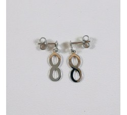 Boucles d'Oreilles Infini Or Blanc 750 - 18 carats