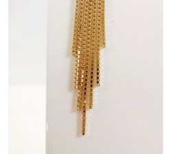 Boucles d'Oreilles Chaîne Pendantes Or Jaune 750 - 18 carats