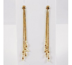 Boucles d'Oreilles Pendantes Or Jaune 750 - 18 carats