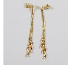 Boucles d'Oreilles Pendantes Or Jaune 750 - 18 carats