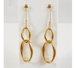 Boucles d'Oreilles Pendantes Or Jaune 750 - 18 carats