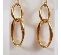 Boucles d'Oreilles Pendantes Or Jaune 750 - 18 carats