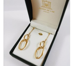 Boucles d'Oreilles Pendantes Or Jaune 750 - 18 carats