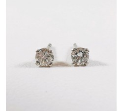 Boucles d'Oreilles "Iconic" Diamants 2 x 0.11 ct Or Blanc 750 - 18 carats