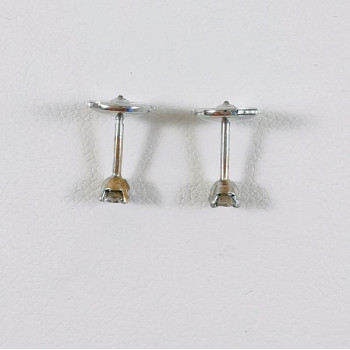 Boucles d'Oreilles Puces "Iconic" Diamants 2 x 0.11 ct Or Blanc 750 - 18 carats