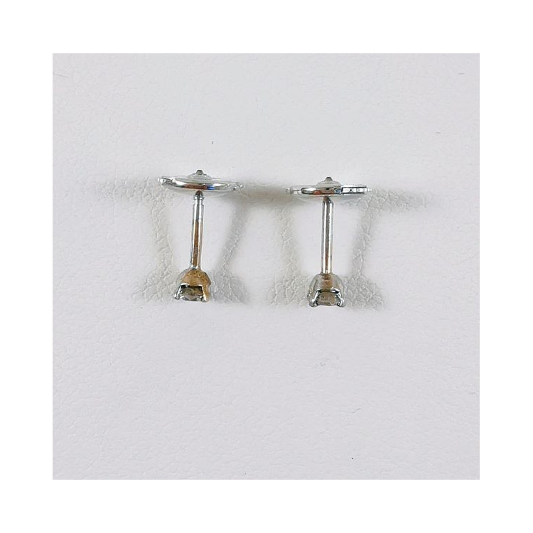Boucles d'Oreilles Puces "Iconic" Diamants 2 x 0.11 ct Or Blanc 750 - 18 carats
