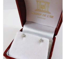 Boucles d'Oreilles "Iconic" Diamants 2 x 0.11 ct Or Blanc 750 - 18 carats