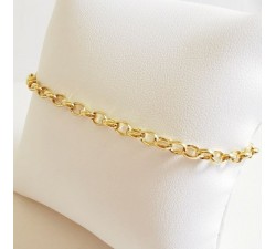 Bracelet Jaseron Ovale Or Jaune 750 - 18 carats