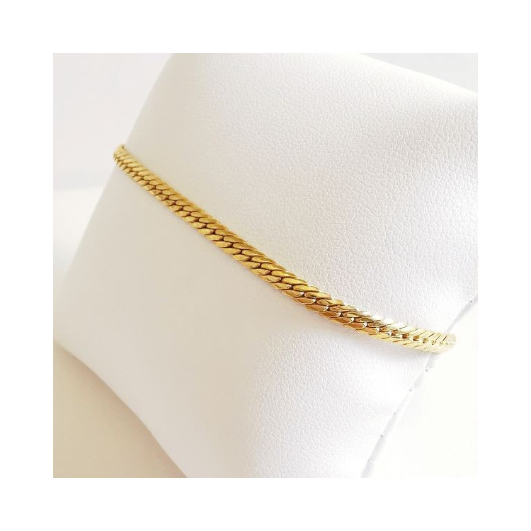 Bracelet Maille Anglaise Or Jaune 750 - 18 carats