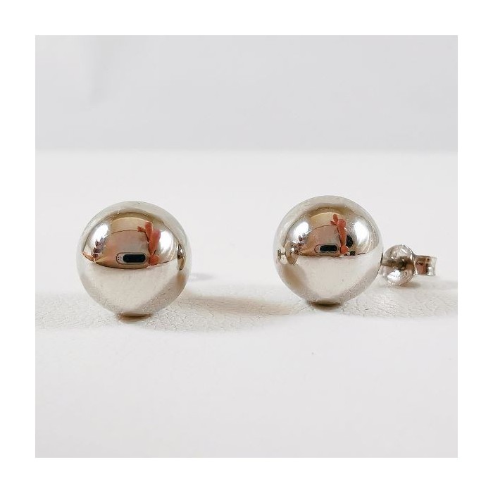 Boucles d'Oreilles Puces Or Blanc 750 - 18 carats