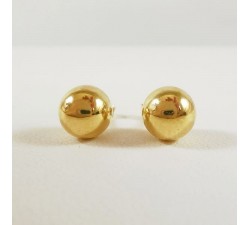 Boucles d'Oreilles Boule Or Jaune 750 - 18 carats