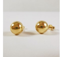 Boucles d'Oreilles Boule Or Jaune 750 - 18 carats