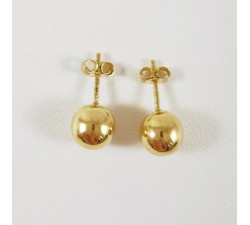 Boucles d'Oreilles Boule Or Jaune 750 - 18 carats