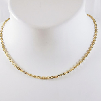 Chaîne 50 cm Or Jaune 750 - 18 carats Maille Forçat 15.50 grammes