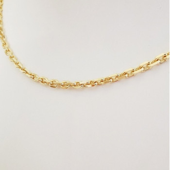 Chaîne 50 cm Or Jaune 750 - 18 carats Maille Forçat 15.50 grammes