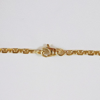 Chaîne 50 cm Or Jaune 750 - 18 carats Maille Forçat 15.50 grammes