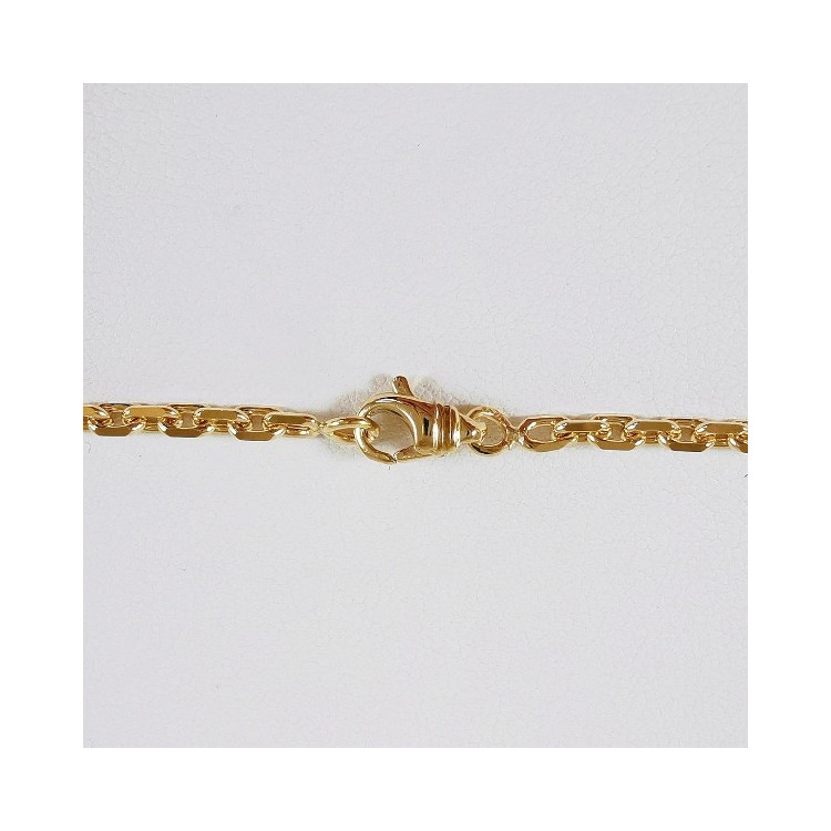 Chaîne 50 cm Or Jaune 750 - 18 carats Maille Forçat 15.50 grammes