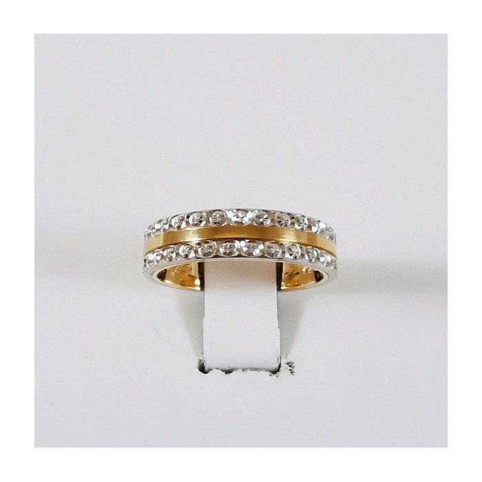 Alliance Ciselée Bicolore Jaune et Blanc Or 750 - 18 carats