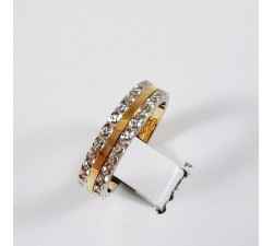 Alliance Ciselée Bicolore Jaune et Blanc Or 750 - 18 carats