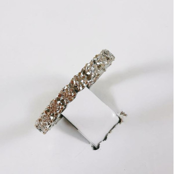 Alliance Tour Complet Diamants Or Blanc 750 - 18 carats (Bijou Ancien)