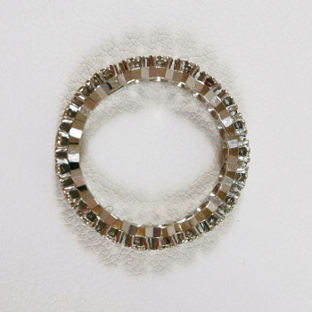 Alliance Tour Complet Diamants Or Blanc 750 - 18 carats (Bijou Ancien)
