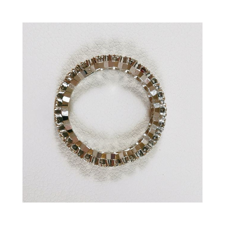 Alliance Tour Complet Diamants Or Blanc 750 - 18 carats (Bijou Ancien)