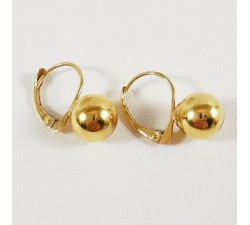 Boucles d'Oreilles Boule Dormeuses Or Jaune 750 - 18 carats