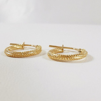 Créoles Ciselées Petit Modèle Or Jaune 750 - 18 carats