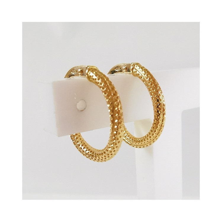 Créoles Ciselées Petit Modèle Or Jaune 750 - 18 carats